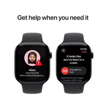 Apple Watch Series 10 GPS+LTE with Sport Band - M/L (46mm Retina LTPO3 OLED Display, Jet Black Aluminium Case)