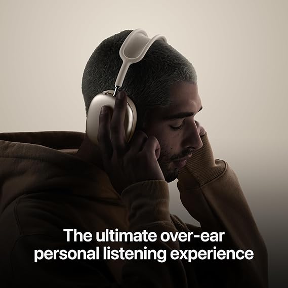 Apple AirPods Max Wireless Over-Ear Headphones, Pro-Level ANC , Transparency Mode, Personalised Spatial Audio, USB-C Charging, Bluetooth Headphones for iPhone