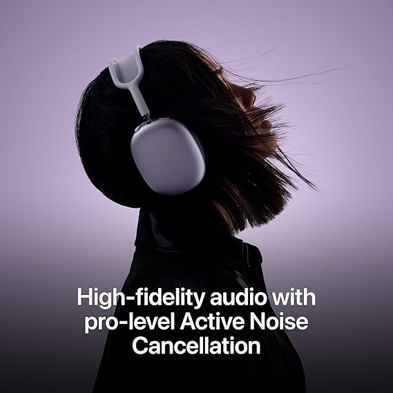 Apple AirPods Max Wireless Over-Ear Headphones, Pro-Level ANC , Transparency Mode, Personalised Spatial Audio, USB-C Charging, Bluetooth Headphones for iPhone