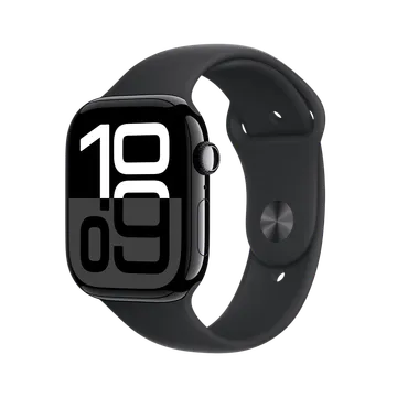 Apple Watch Series 10 GPS+LTE with Sport Band - M/L (46mm Retina LTPO3 OLED Display, Jet Black Aluminium Case)