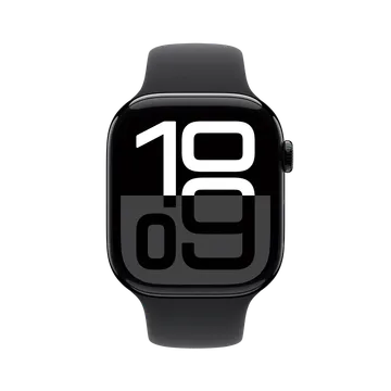 Apple Watch Series 10 GPS+LTE with Sport Band - M/L (46mm Retina LTPO3 OLED Display, Jet Black Aluminium Case)